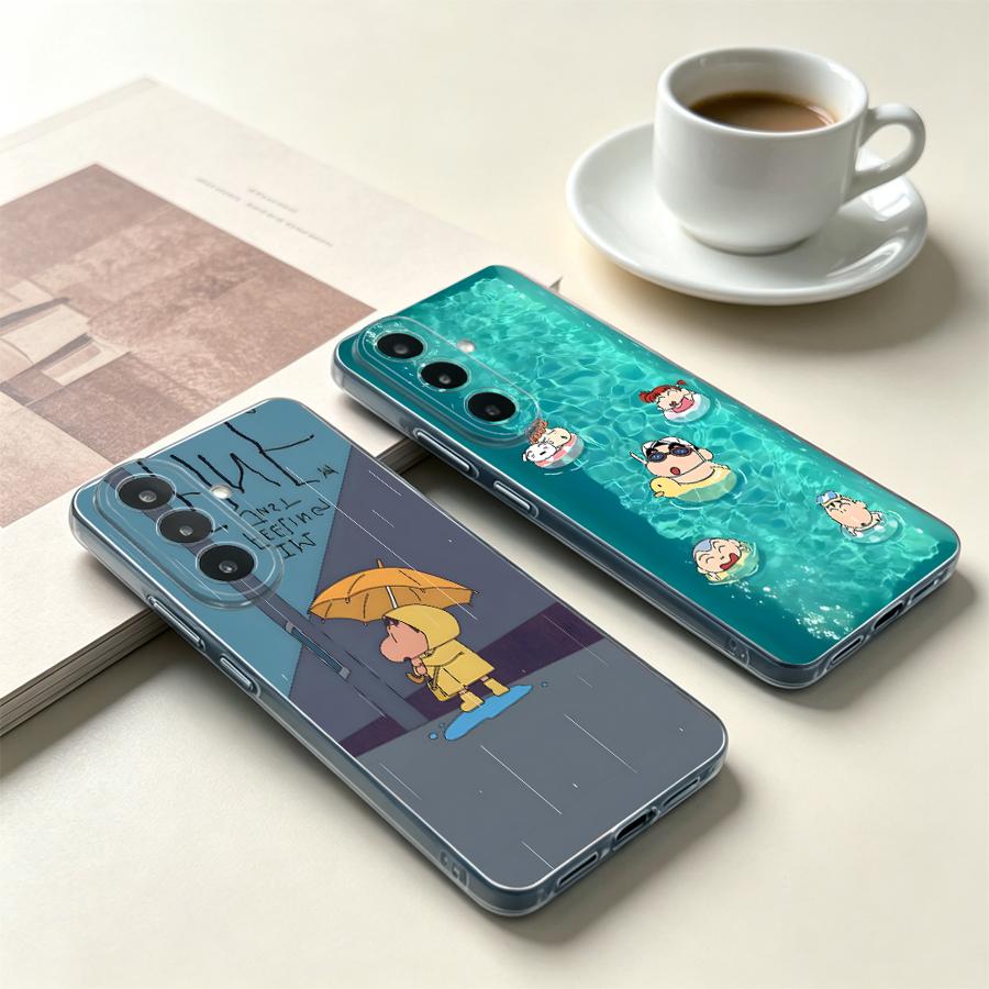 Samsung Galaxy A55 - Yellow Umbrella Boy Phone Cover Case