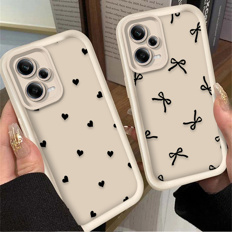 Black Love Heart Bowknot Phone - Xiaomi Redmi Note 13 评论和价格