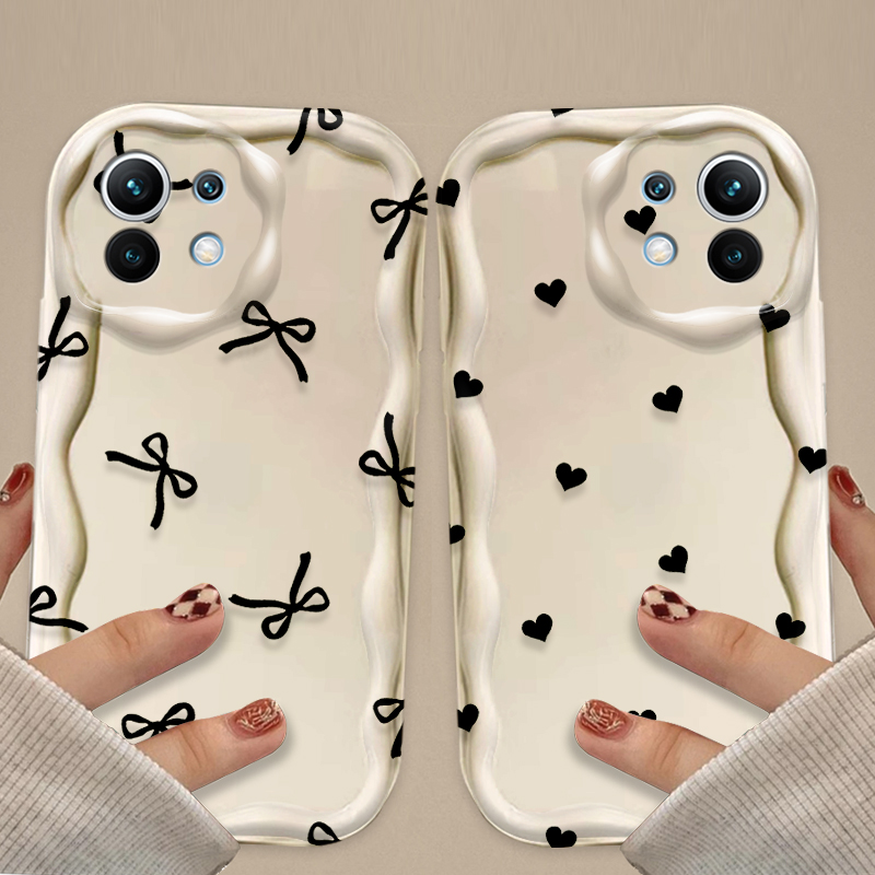 Black Bowknot love Heart Case  - Xiaomi Poco X6 评论和价格