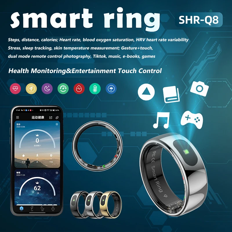R08 Smart Ring Men Women Charg - Temperature Ring Skin 评论和价格